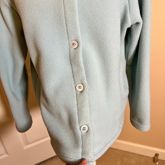 Vintage L.L. Bean Polartec Fleece Cardigan Light Blue Size Large VGUC - Picture 6 of 10